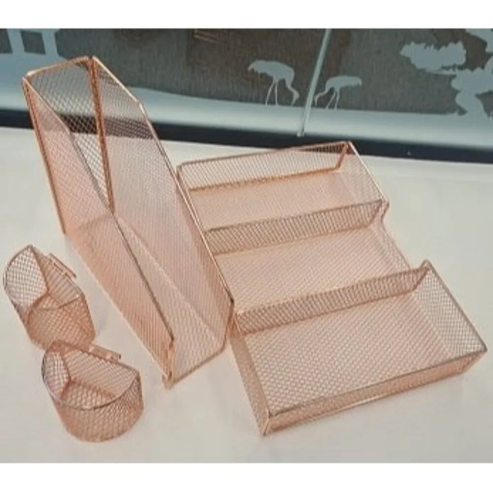 New Paper Letter Tray Organizer with File Holder, 4-Tier Desk Accessories
